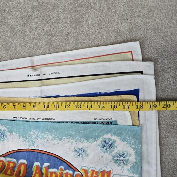 Vintage 6 Pc Lot Australian Souvenir Kitchen Towels - Picture 14 of 14